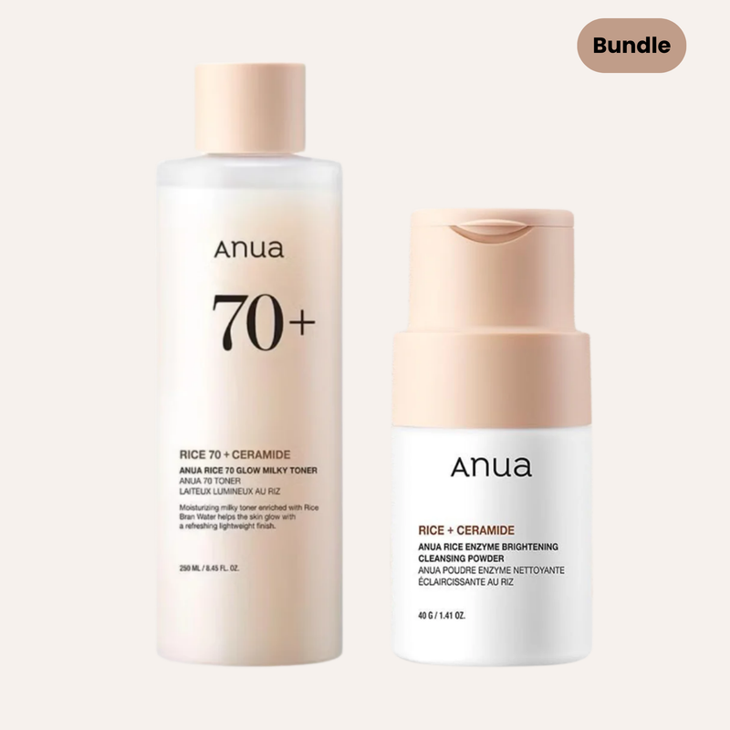 Anua Rice Duo – Brightening Cleanser & Glow Toner