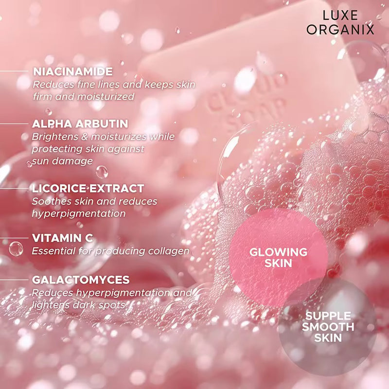 Luxe Organix Niacinamide + Alpha Arbutin Cloud Soap