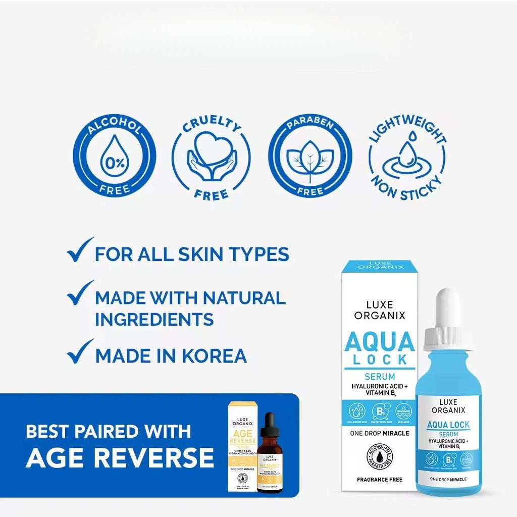 Luxe Organix Aqua Lock HyaGlow White Serum