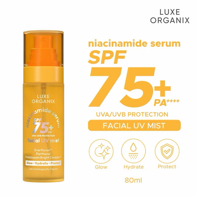 Luxe Organix Niacinamide Serum SPF 75++ PA+++ Facial UV Mist