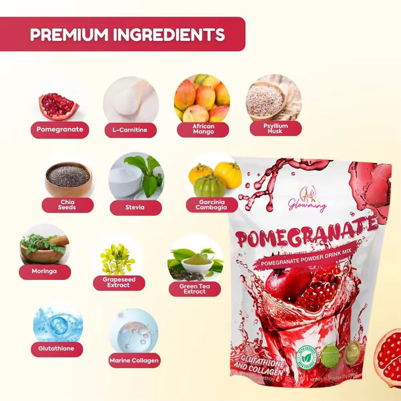 Glowming Shape Pomegranate Powder Drink