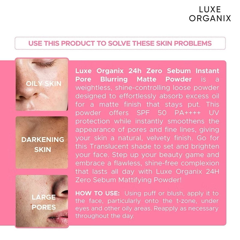 Luxe Organix UV Matte Powder