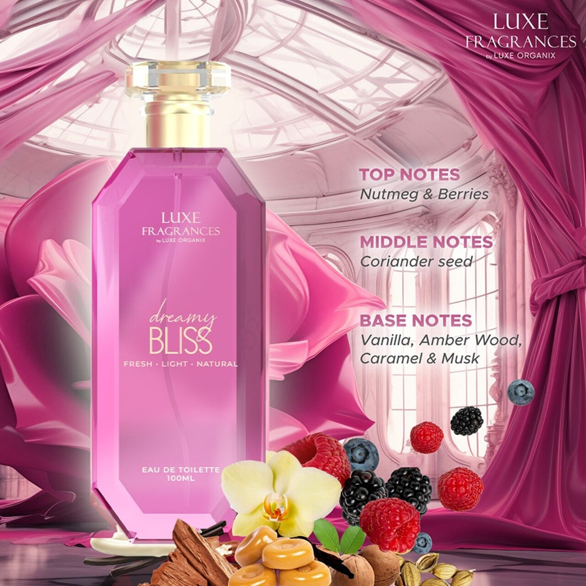 Luxe Fragrances in Dreamy Bliss