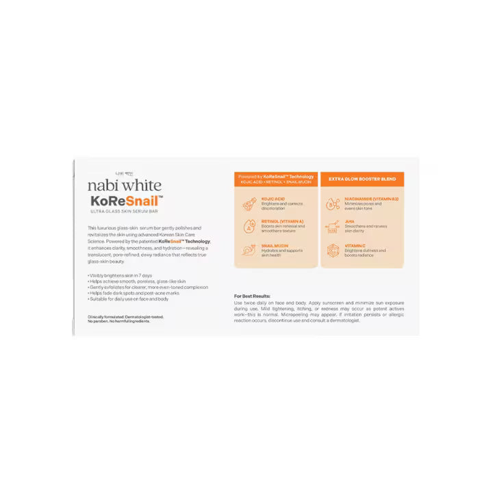Nabi White Ultra Glass Skin Serum Bar Soap 3x65g