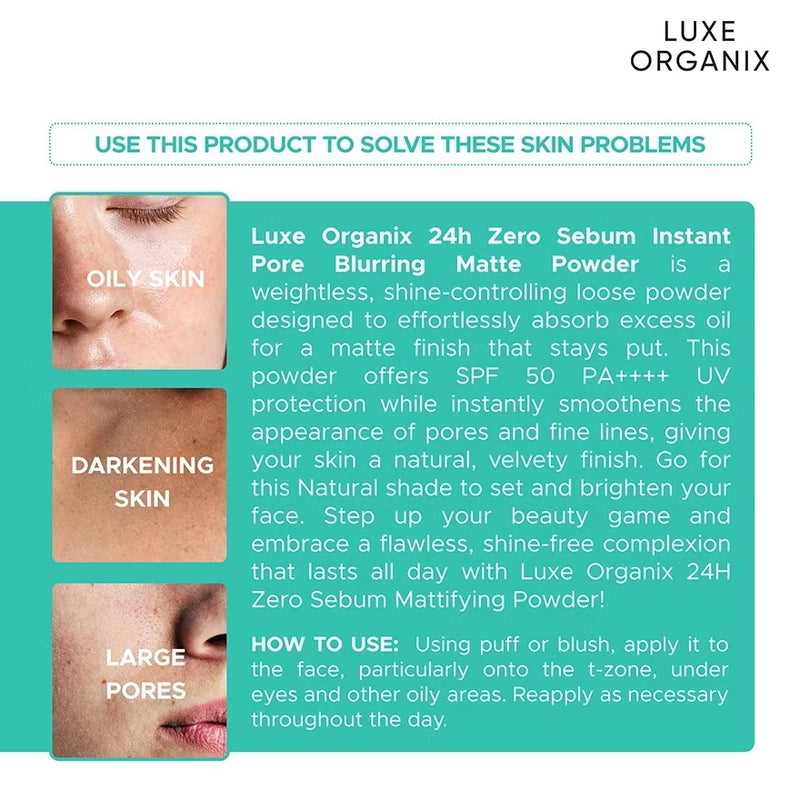 Luxe Organix UV Matte Powder