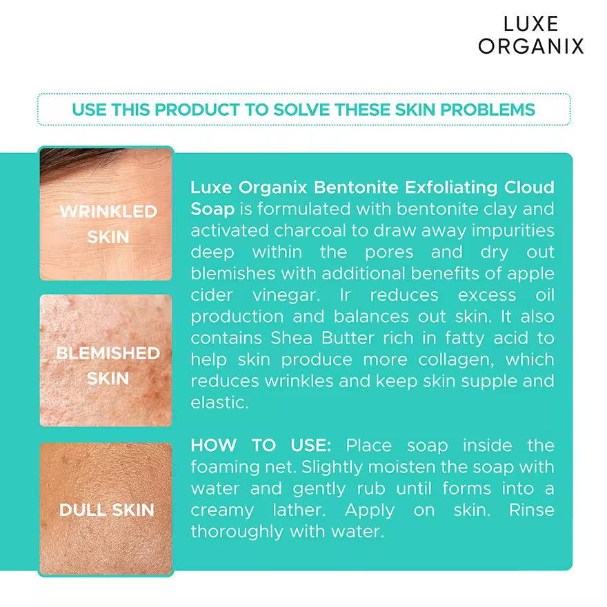 Luxe Organix Niacinamide + Bentonite Cloud Soap