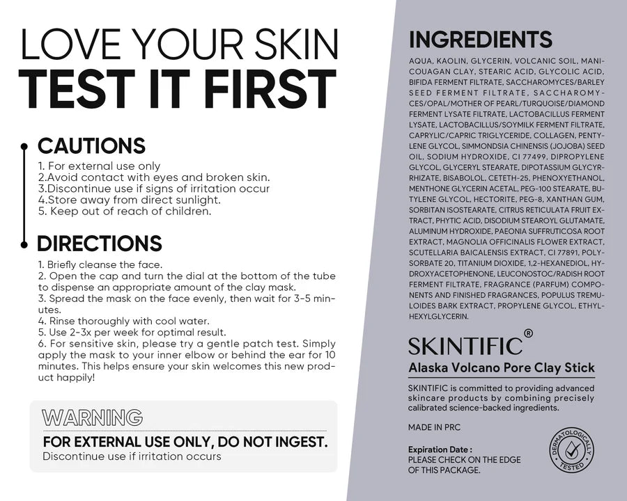 Skintific Alaska Volcano Clay Mask