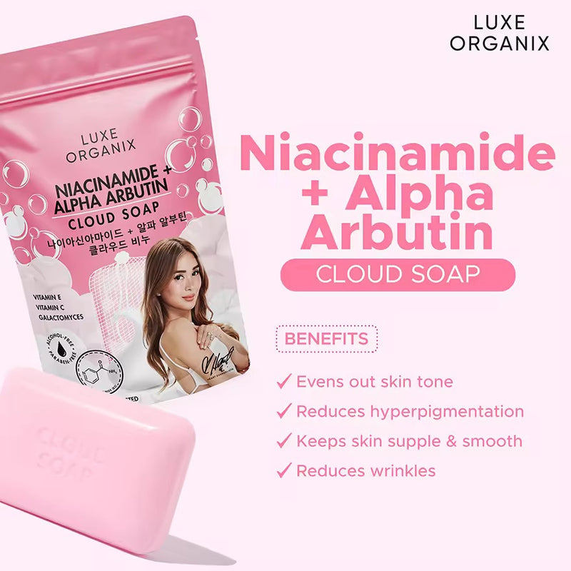 Luxe Organix Niacinamide + Alpha Arbutin Cloud Soap