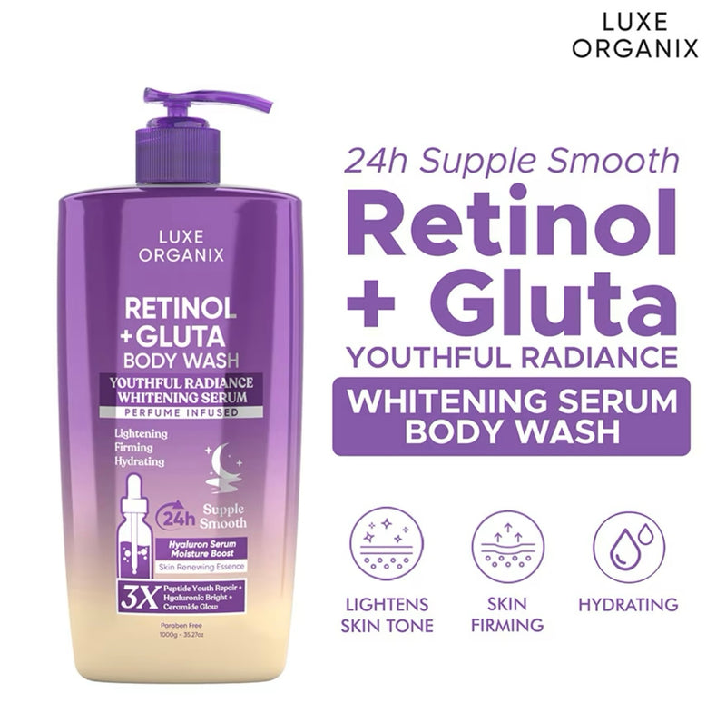 Luxe Organix Retinol + Gluta Whitening Serum Body Wash