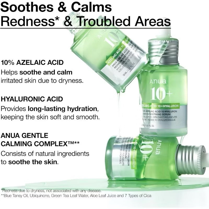 Anua Azelaic Acid 10 Hyaluron Redness Soothing Serum
