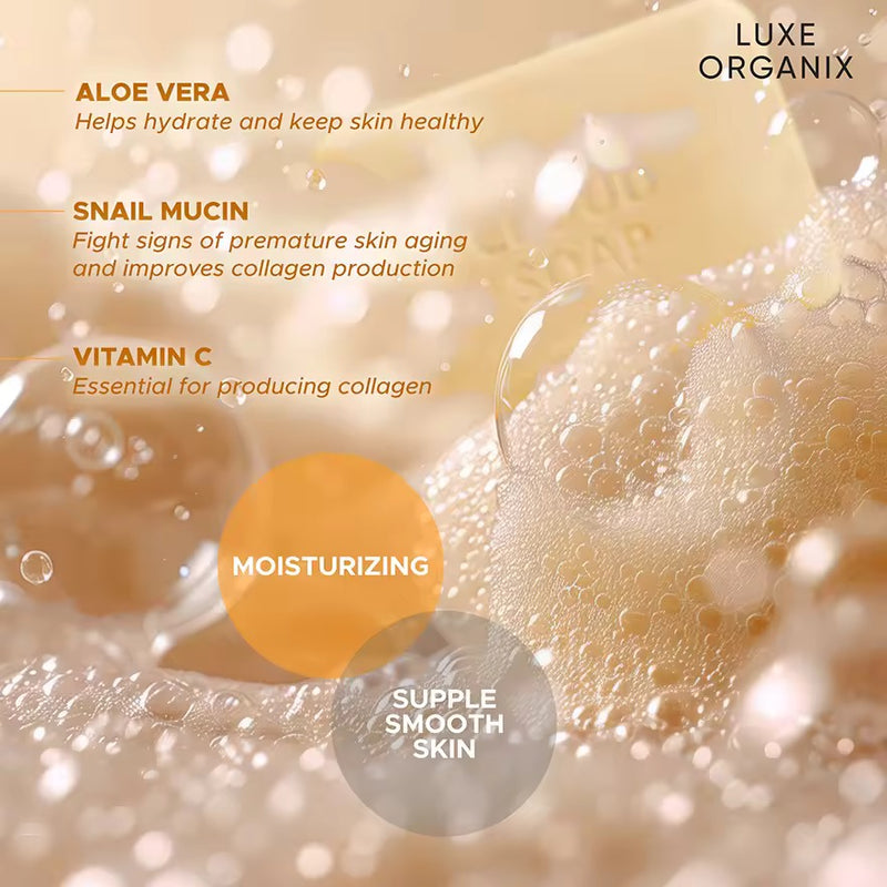 Luxe Organix Niacinamide + Aloe Vera & Snail Cloud Soap