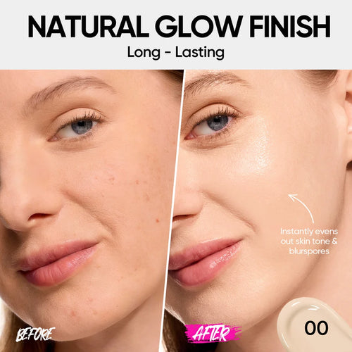 Skintific Cover Glow Perfect Pink Cushion Full Coverage Foundation