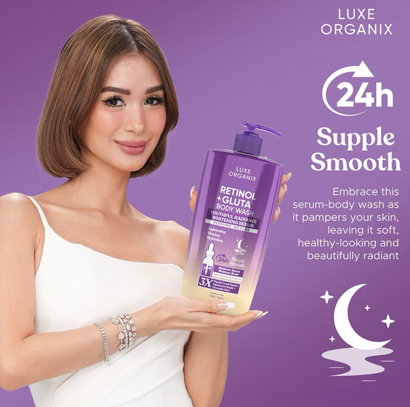 Luxe Organix Retinol + Gluta Whitening Serum Body Wash