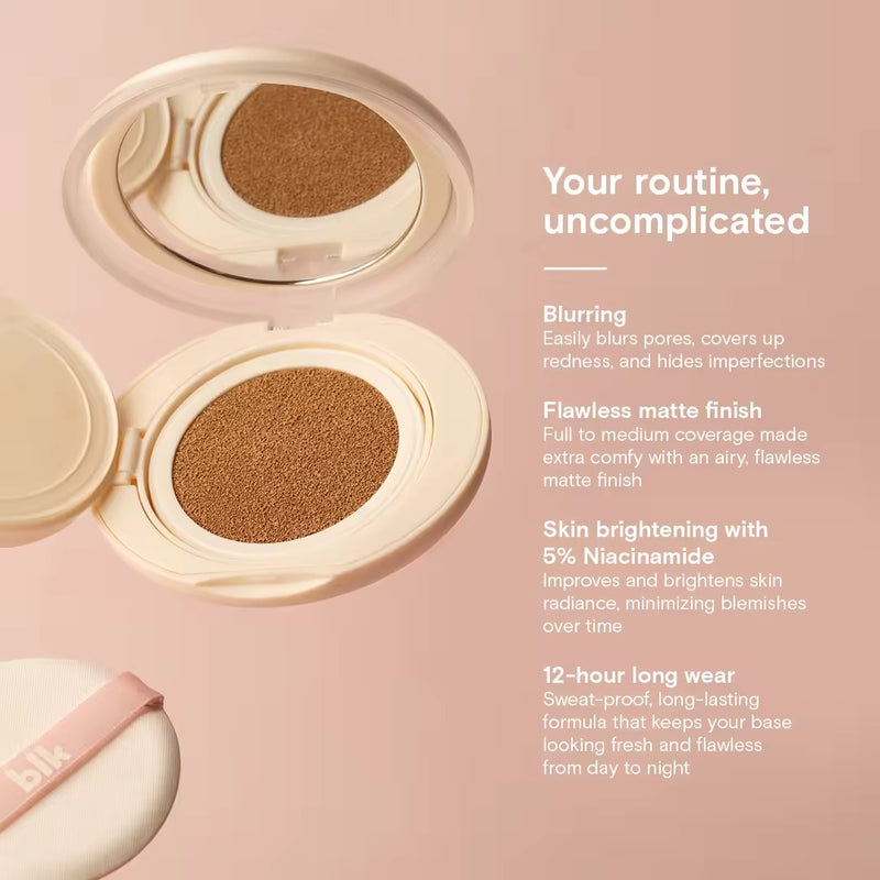 BLK Cosmetics Airy Matte Cushion Foundation