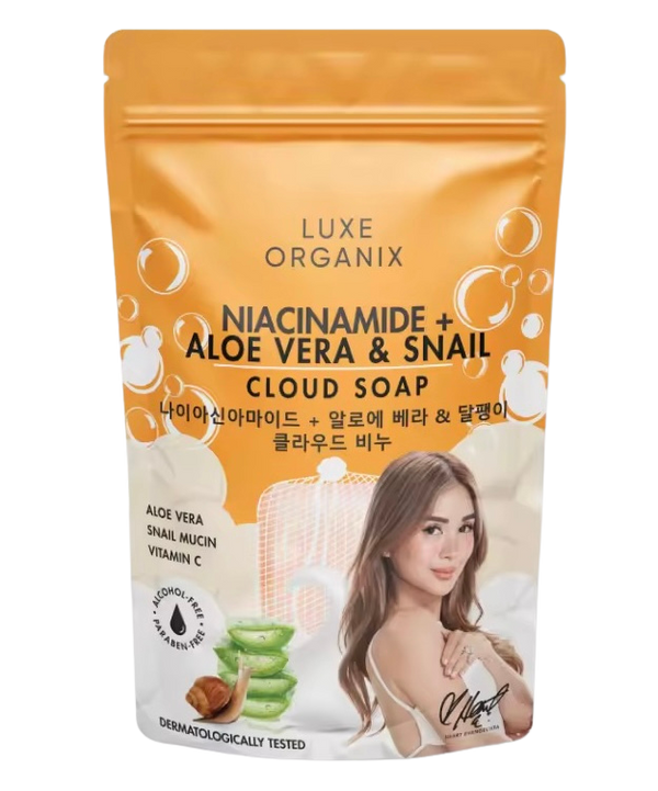 Luxe Organix Niacinamide + Aloe Vera & Snail Cloud Soap
