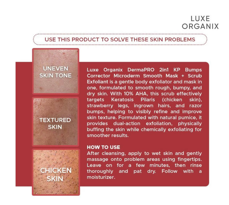 Luxe Organix 2in1 KP Bumps Corrector Treatment Body Lotion 200ml