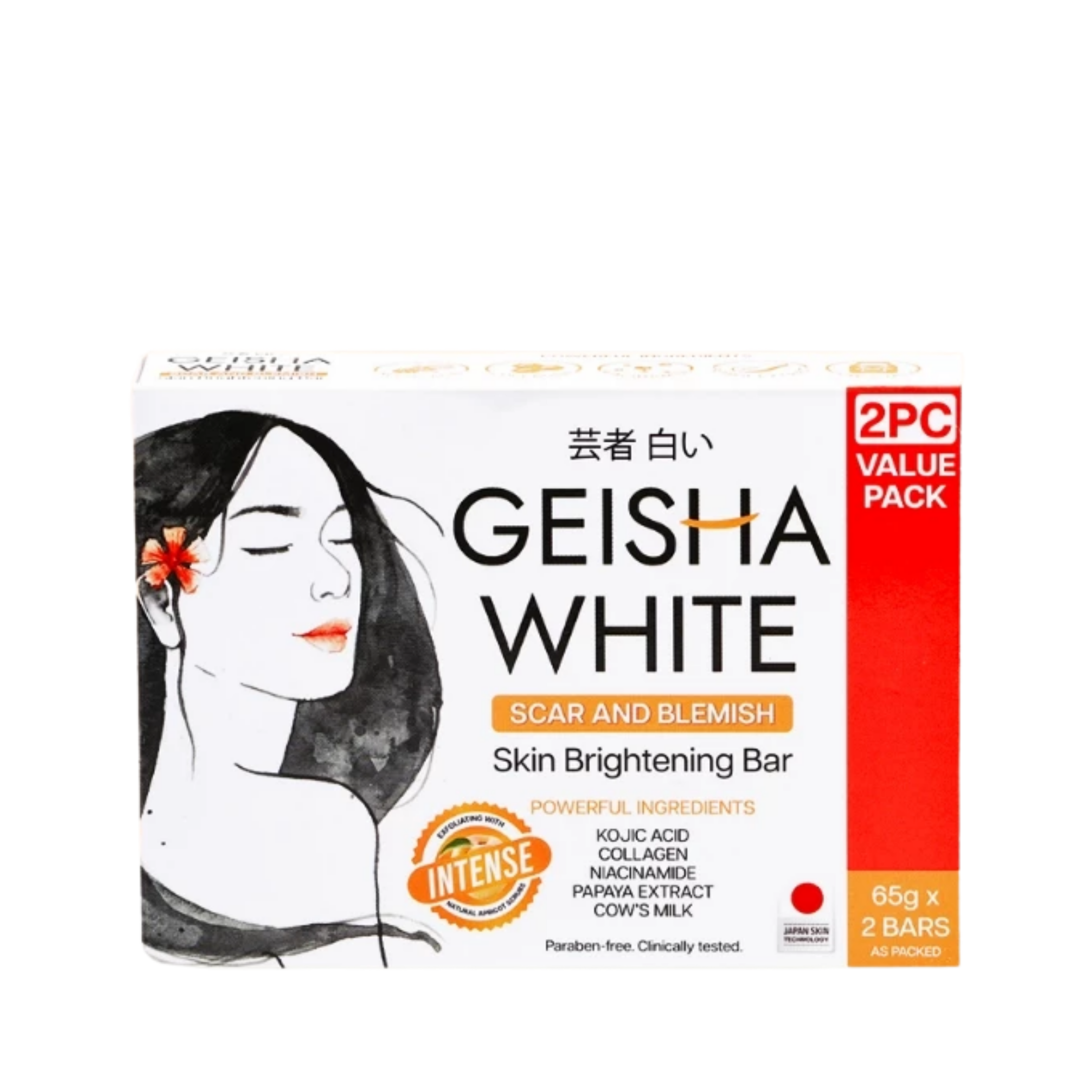 Geisha White Intense Whitening Bar 65g x 2