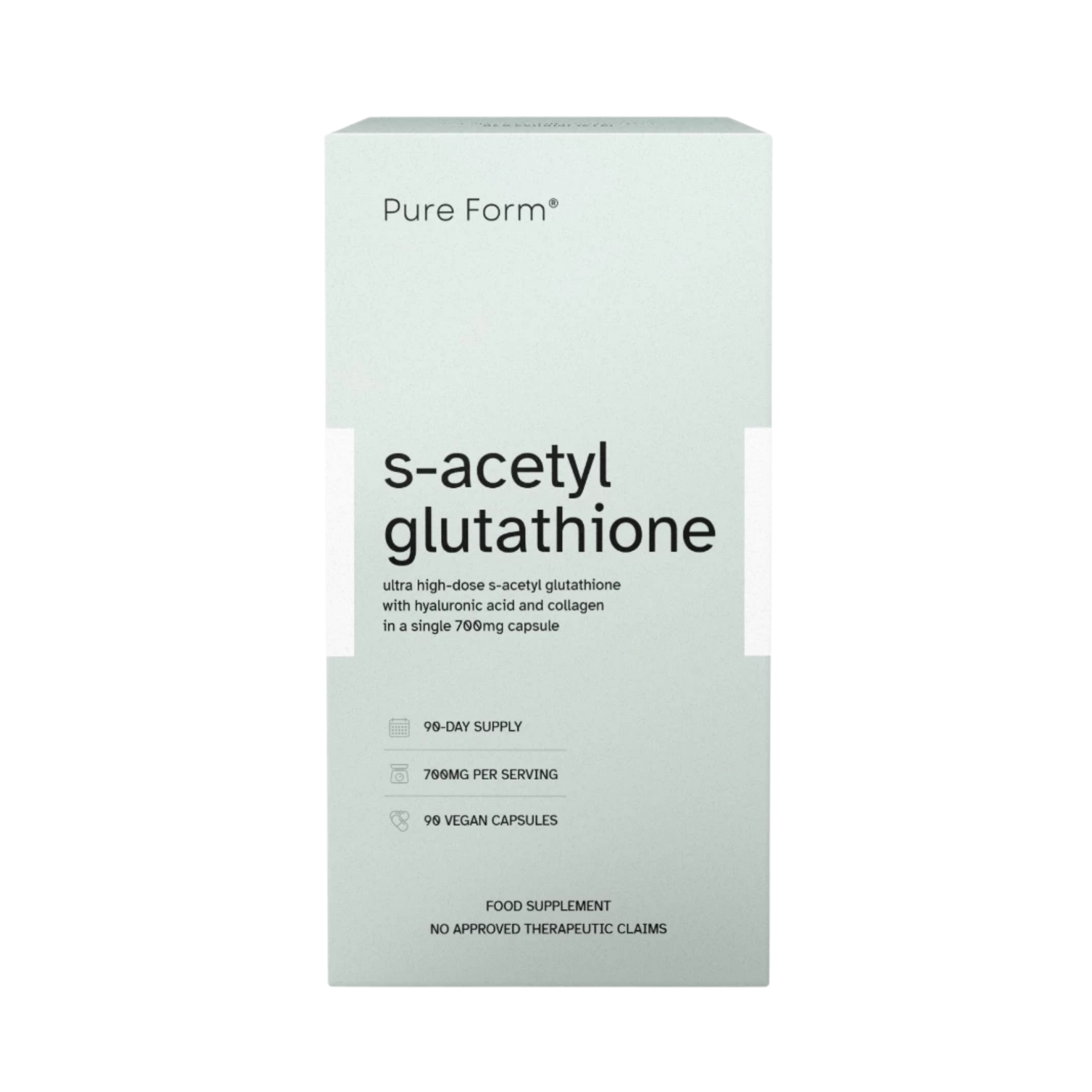 Pure Form S-Acetyl Glutathione with Hyaluronic Acid and Collagen Capsule