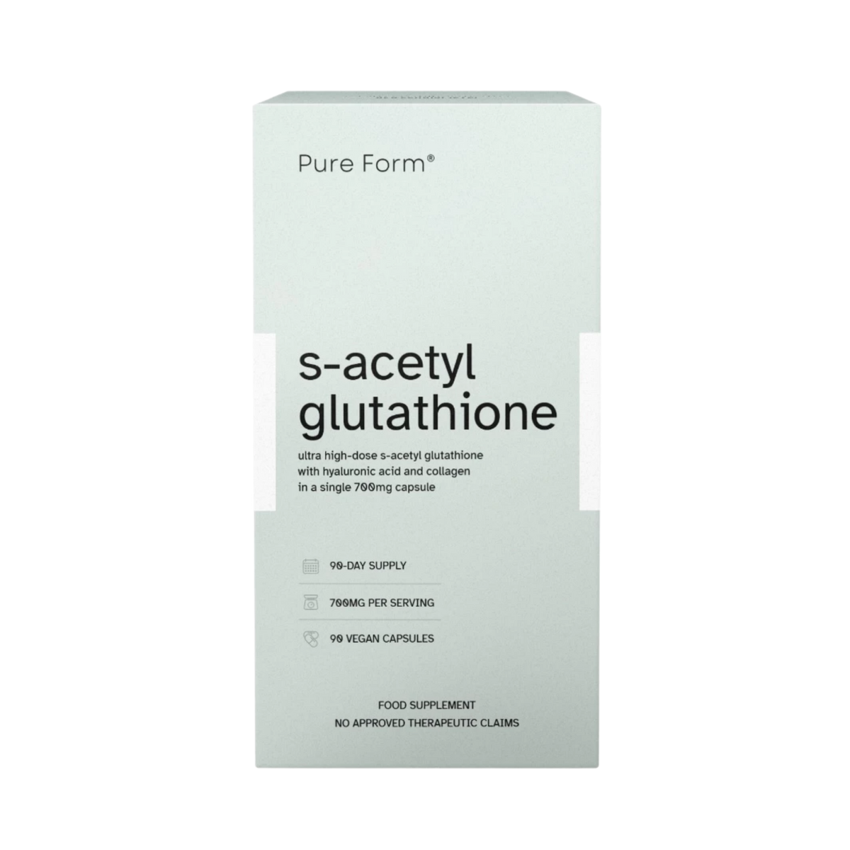 Pure Form S-Acetyl Glutathione with Hyaluronic Acid and Collagen Capsule