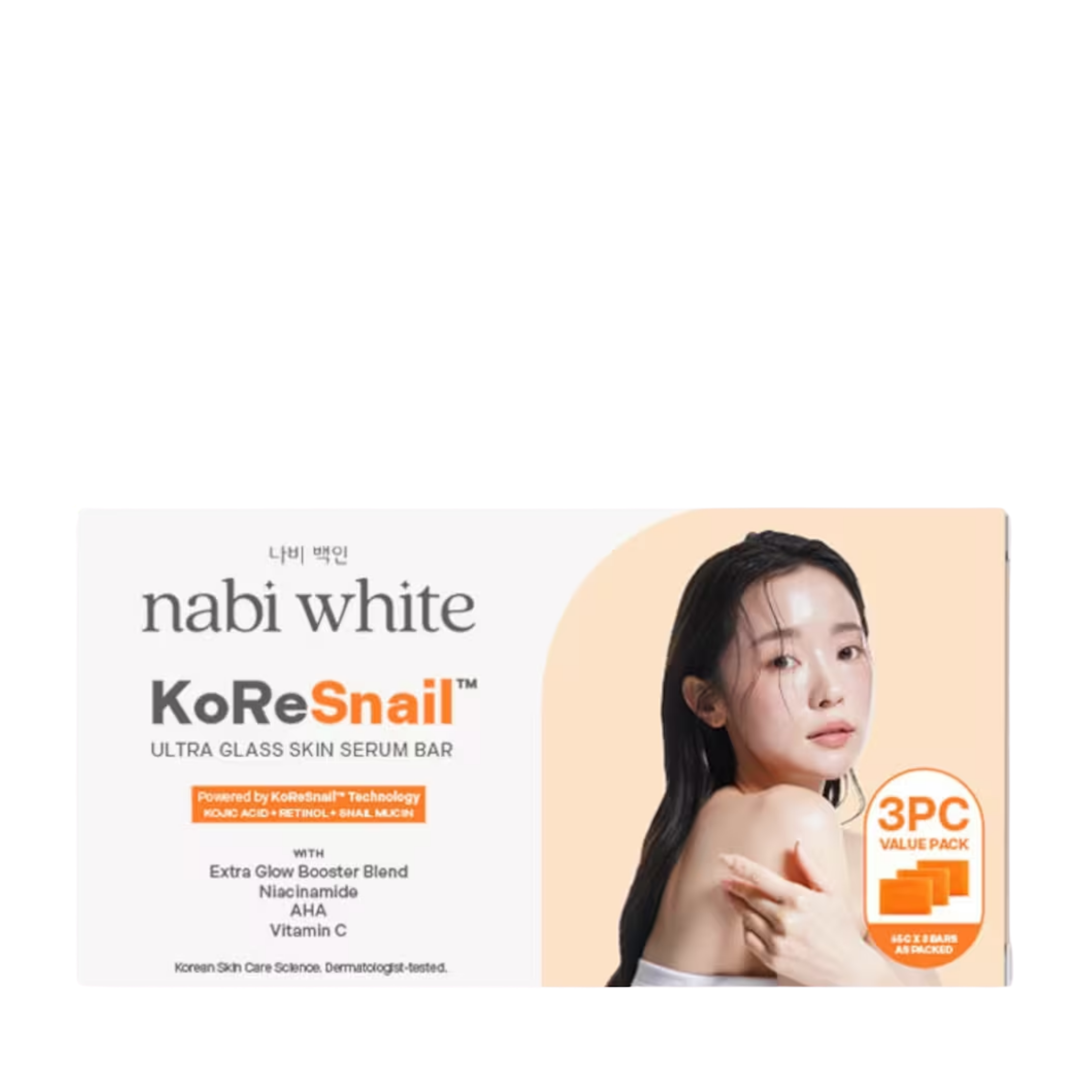 Nabi White Ultra Glass Skin Serum Bar Soap 3x65g