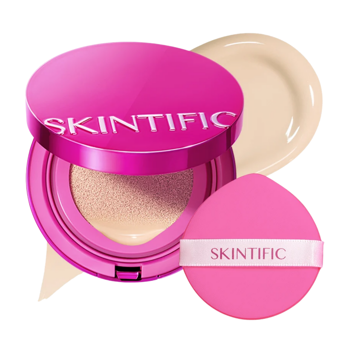 Skintific Cover Glow Perfect Pink Cushion Full Coverage Foundation