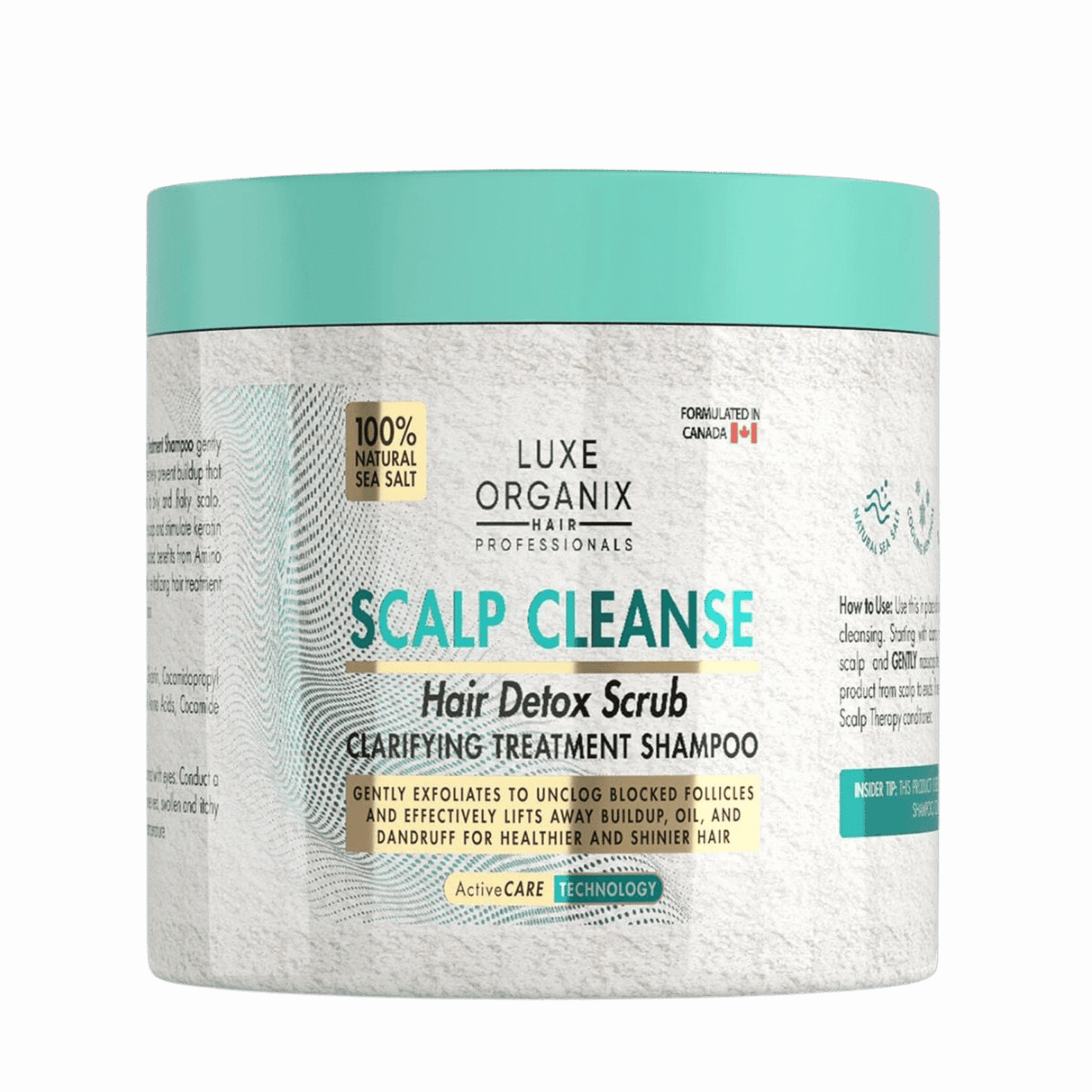 LUXE ORGANIX Scalp Cleanse Hair Detox Scrub Clarifying Treatment Shampoo