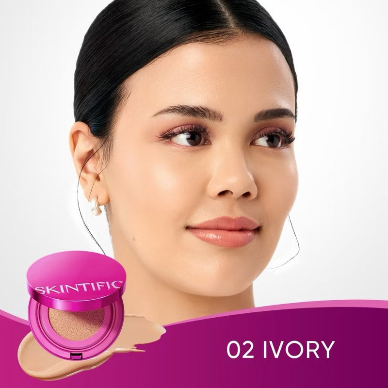 Skintific Cover Glow Perfect Pink Cushion Full Coverage Foundation