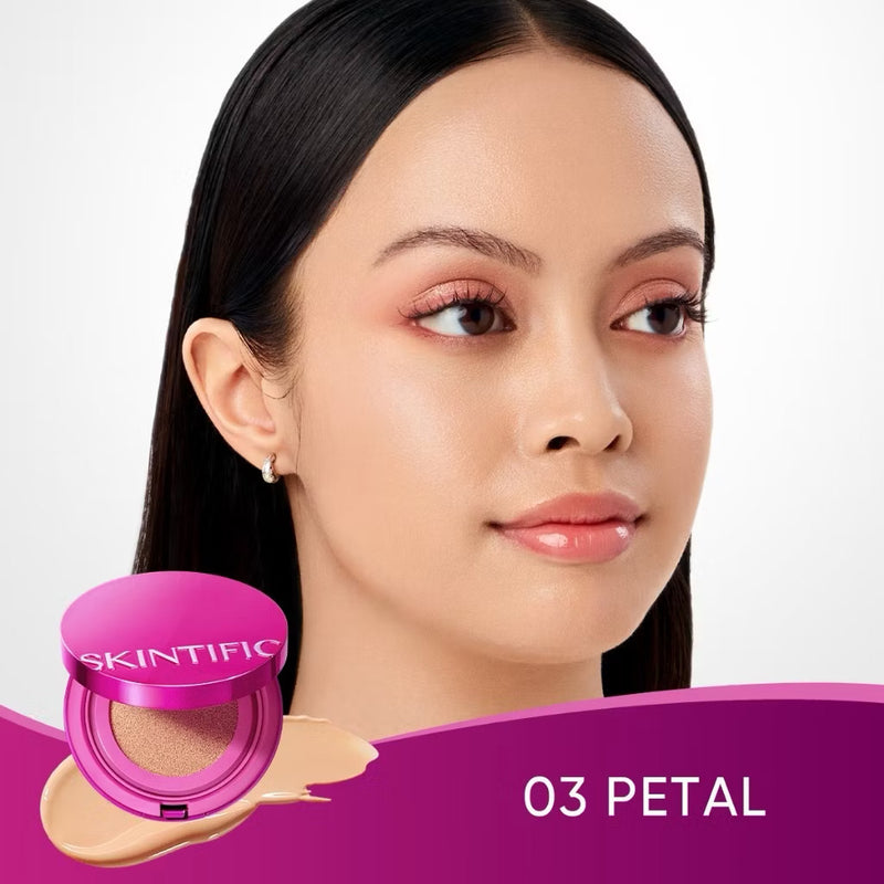 Skintific Cover Glow Perfect Pink Cushion Full Coverage Foundation