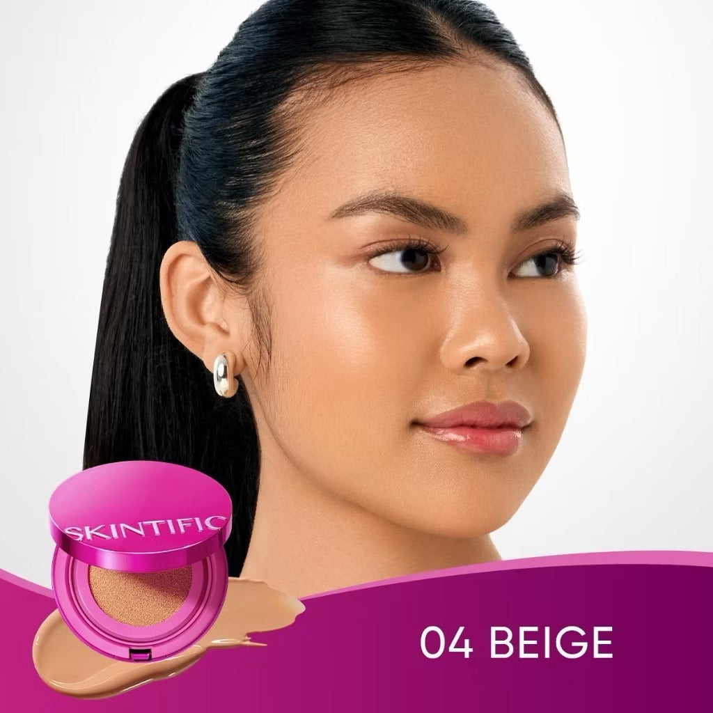 Skintific Cover Glow Perfect Pink Cushion Full Coverage Foundation