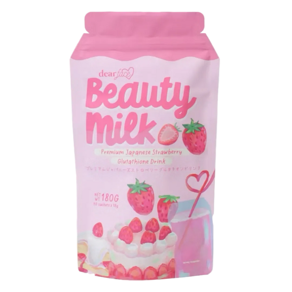 beauty milk glutathione Dear Face Beauty Milk Strawberry Glutathione Drink