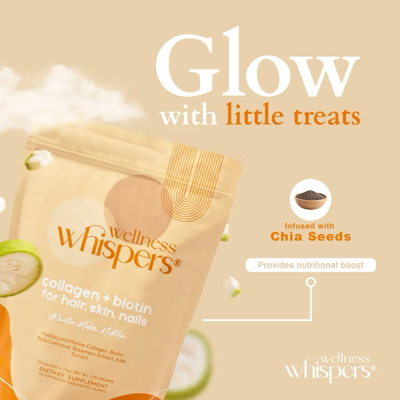 Wellness Whispers Collagen + Biotin Wintermelon Milk Tea
