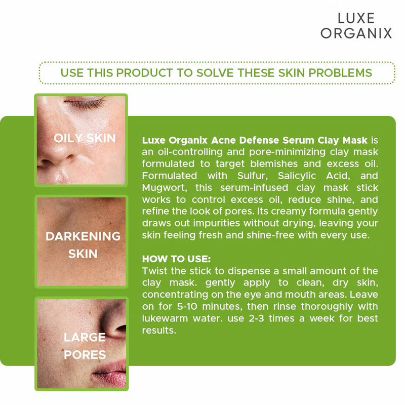 Luxe Organix Acne Defense Mugwort Clay Stick