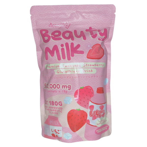 Dear Face Beauty Milk Strawberry Glutathione Drink