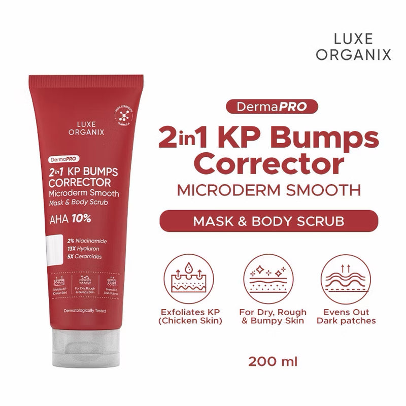 Luxe Organix 2in1 KP Bumps Corrector Mask & Body Scrub 200ml