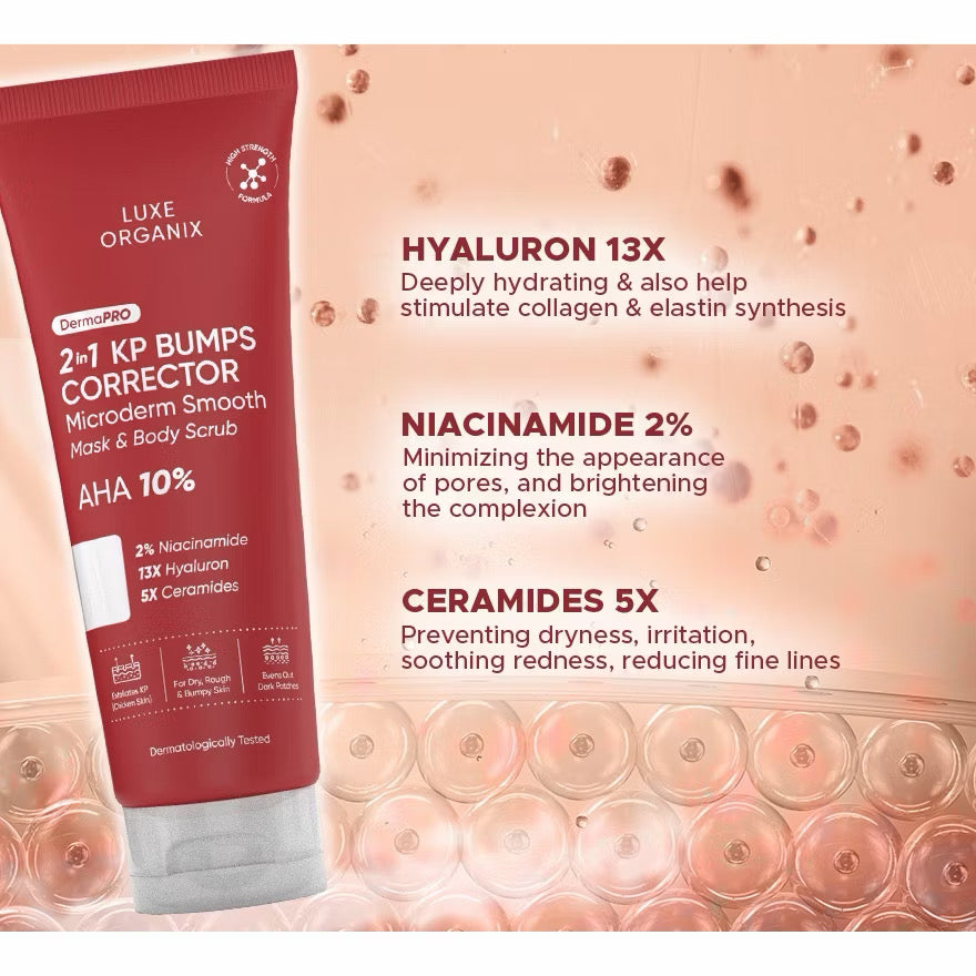 Luxe Organix 2in1 KP Bumps Corrector Mask & Body Scrub 200ml