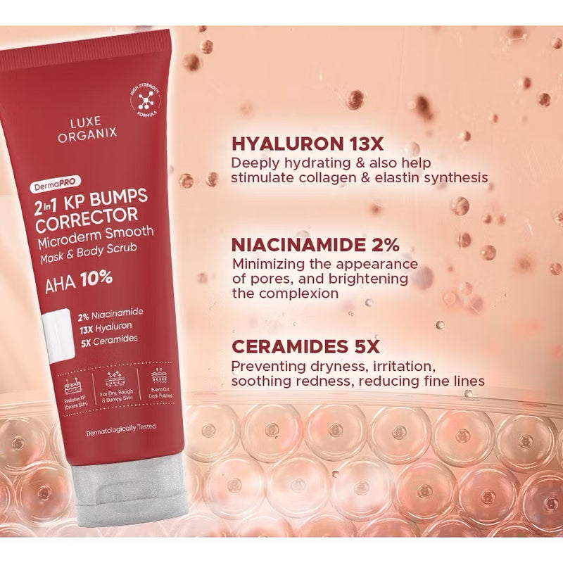 Luxe Organix 2in1 KP Bumps Corrector Mask & Body Scrub 200ml