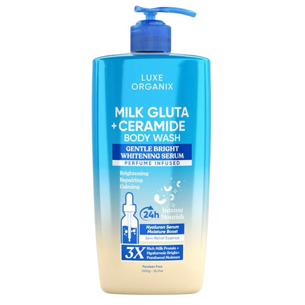 Luxe Organix Milk Gluta + Ceramide Whitening Serum Body Wash