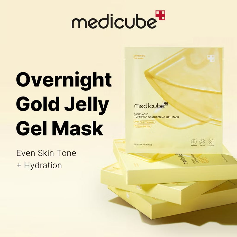 Medicube Kojic Acid Turmeric Brightening Gel Mask Set 4 Sheets