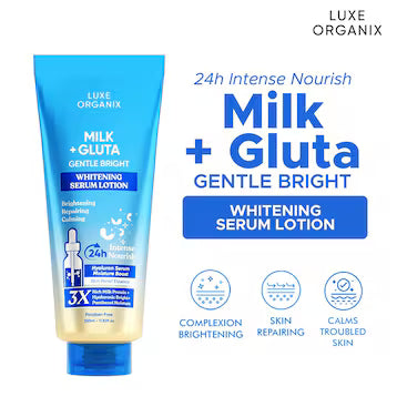 Luxe Organix Milk + Gluta Whitening Serum Lotion