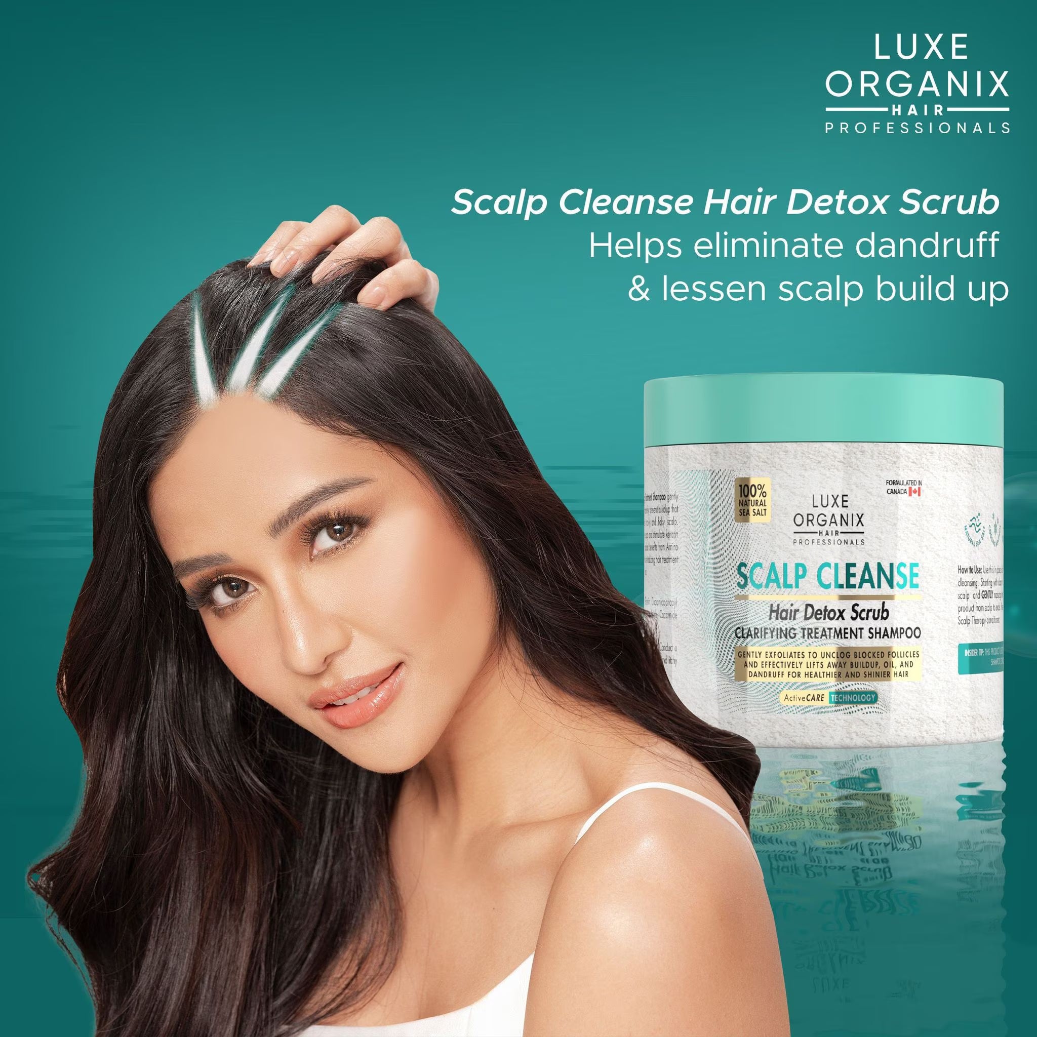 LUXE ORGANIX Scalp Cleanse Hair Detox Scrub Clarifying Treatment Shampoo