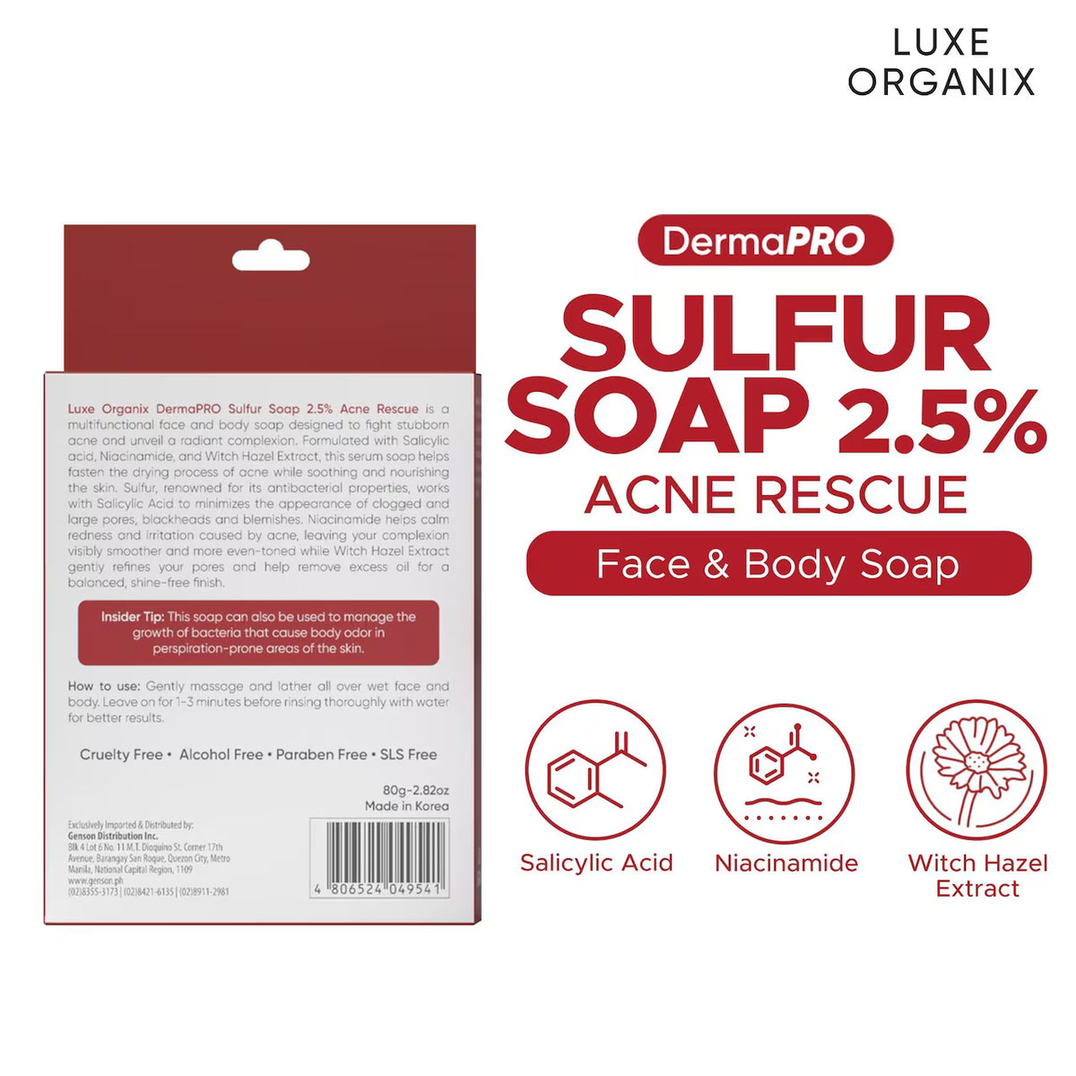 Luxe Organix Derma Pro Sulfur Soap 2.5%