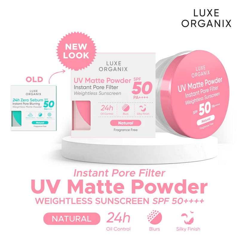 Luxe Organix 24H Zero Sebum Instant Pore Blurring Weightless Matte Powder Spf 50 Pa++++