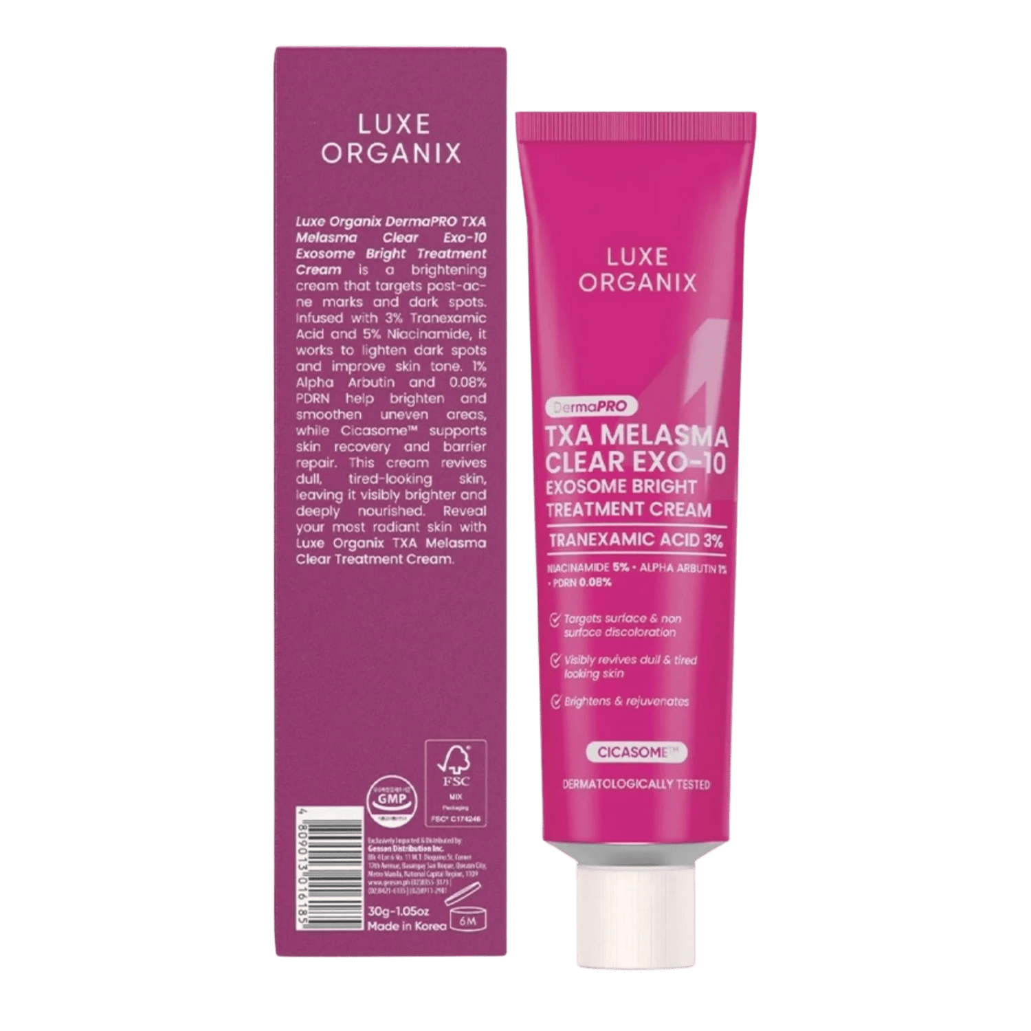 Luxe Organix TXA Melasma Clear Exo-10 Exosome Bright Treatment Cream