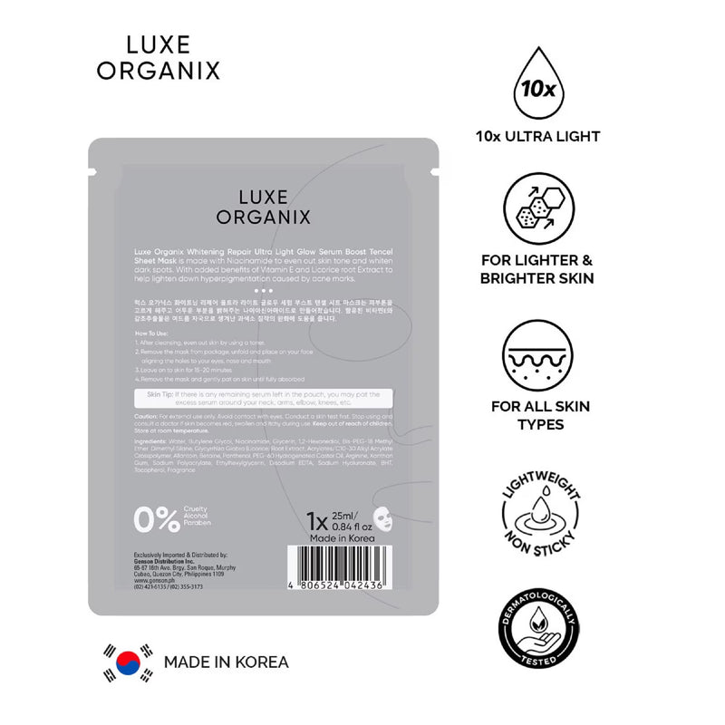 Luxe Organix Whitening Repair Sheet Mask