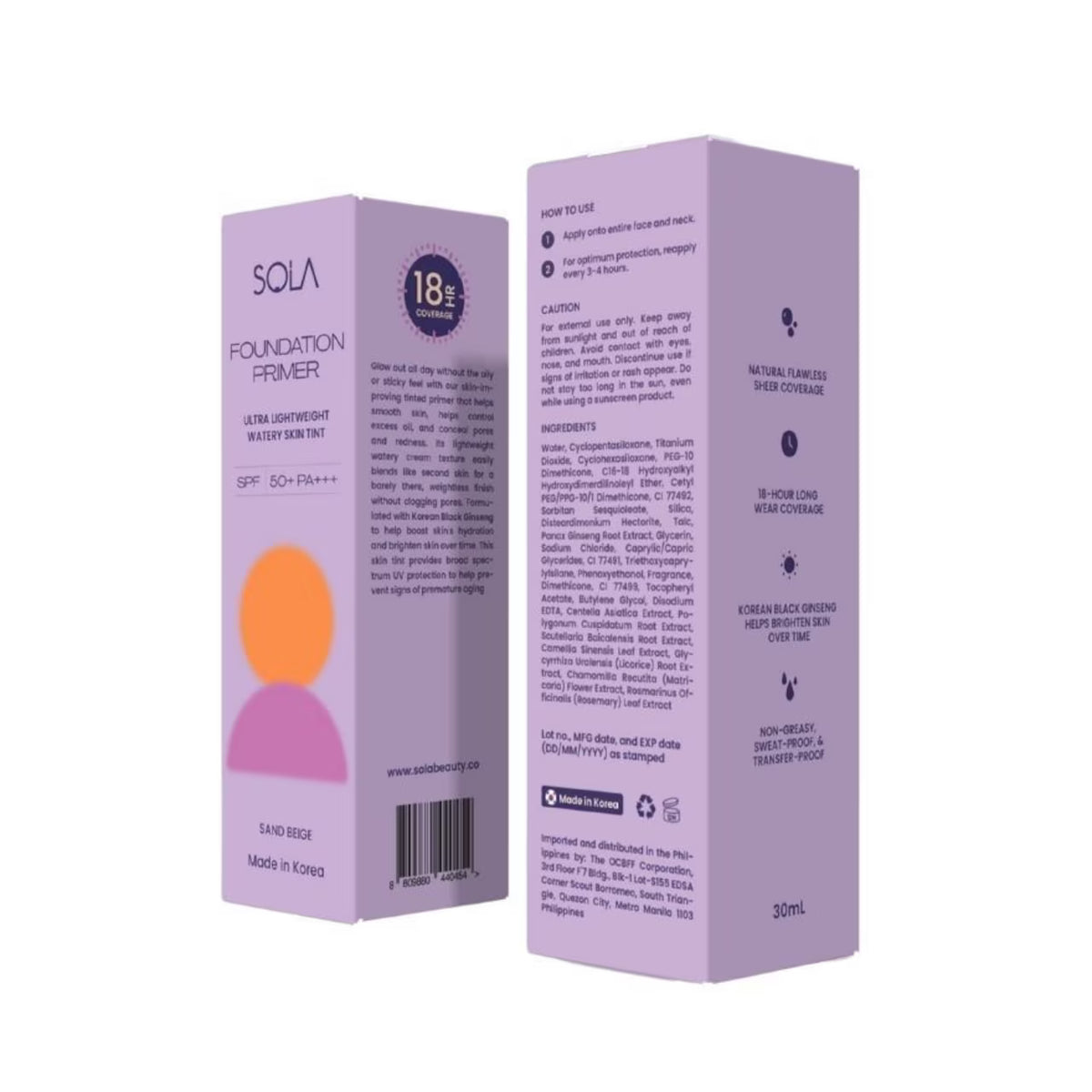 SOLA Foundation Primer SPF50+++ 30ml