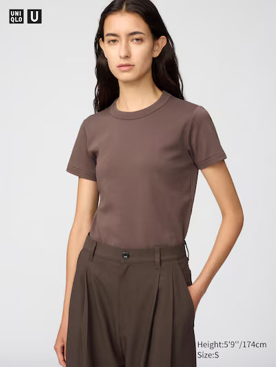 Uniqlo Crew Neck Shirt Brown