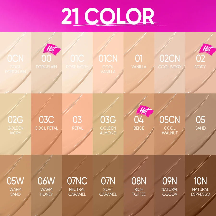 Skintific Cover Glow Perfect Pink Cushion Full Coverage Foundation
