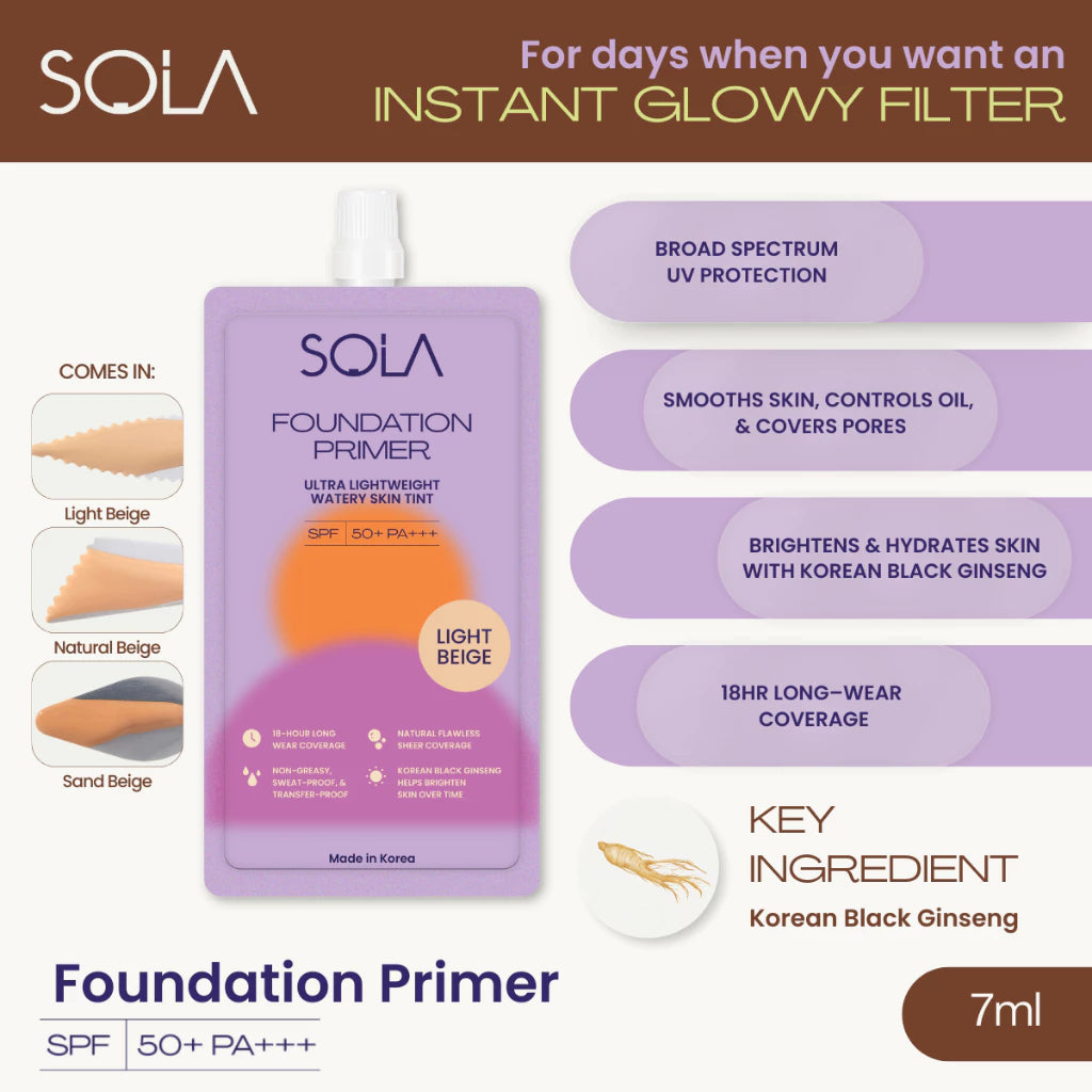 Sola Foundation Primer Sachet