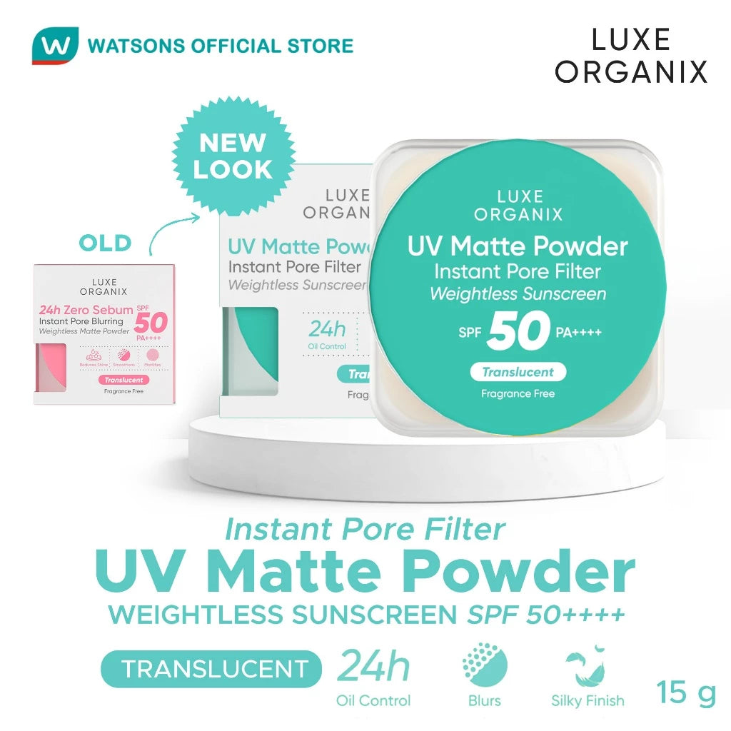 Luxe Organix UV 24H Zero Sebum Instant Pore Blurring Weightless Matte Powder Spf 50 Pa++++