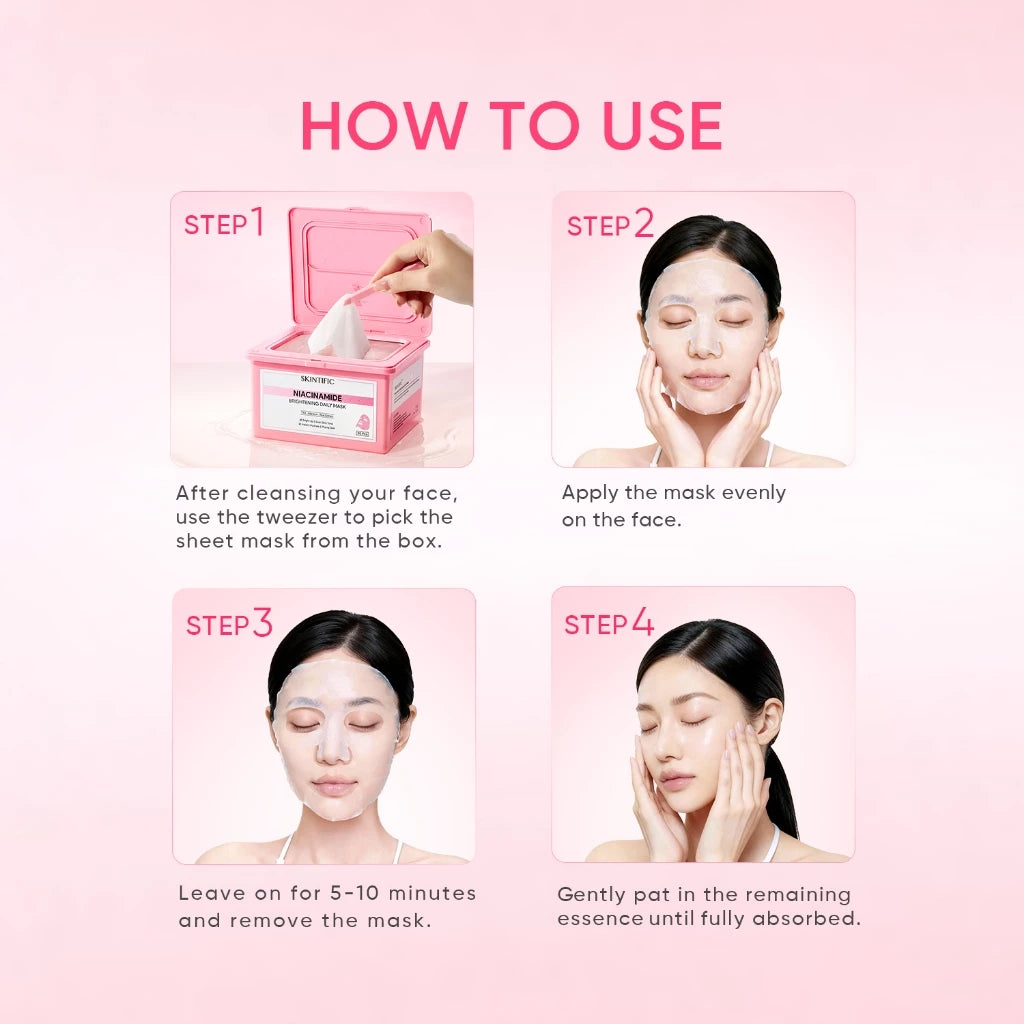 SKINTIFIC Niacinamide Brightening Mask Face 30 sheet